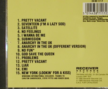 Sex Pistols: No Future U.K. ?, Receiver(RR117P), UK, 1990 - CD - 92823 - 10,00 Euro