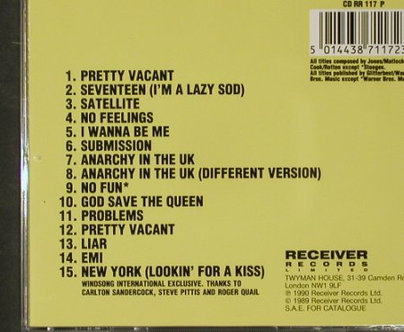 Sex Pistols: No Future U.K. ?, Receiver(RR117P), UK, 1990 - CD - 92823 - 10,00 Euro