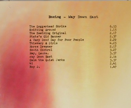 Boxing: Way Down East, Boxing(BMI) (rbc009), , 2003 Typ: CD Best.-Nr.: 93039 Preis: 11,50 Euro
