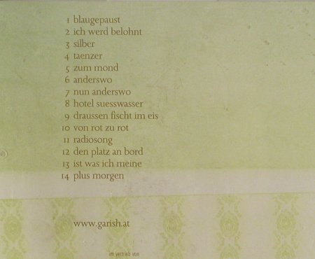 Garish: Wo die Nacht erzählt vom Tag, Pate(), EU, FS-New, 2002 - CD - 93291 - 6,00 Euro
