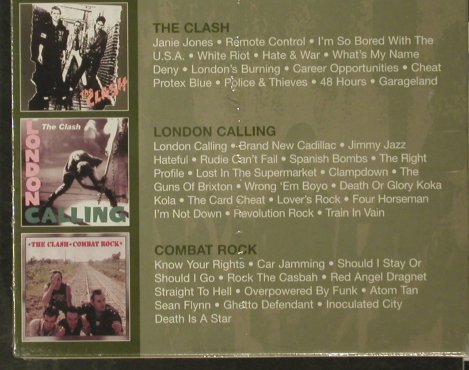 Clash: Same/London Calling/Combat Rock, Columbia, A, FS-New, 2002 Typ: 3CD Best.-Nr.: 93356 Preis: 20,00 Euro