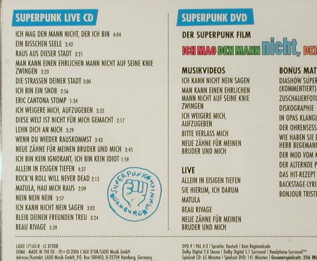Superpunk: Können Sie das Gross Machen, Bitte, L'Age D'Or, EU, 2006 Typ: CD/DVD Best.-Nr.: 93899 Preis: 12,50 Euro
