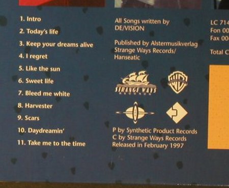 De/Vision: Fairylive!, Digi, Strange Ways Records (Way 152), D, 1997 Typ: CD Best.-Nr.: 95930 Preis: 10,00 Euro