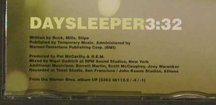 R.E.M.: Daysleeper,Promo,1Tr., WB(PRO 00050), D, 1998 - CD5inch - 96655 - 5,00 Euro