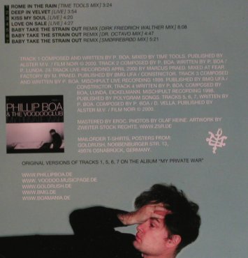 Boa,Phillip & the Voodooclub: Rome in the Rain(7Tr.), RCA, EU, 00 Typ: CD5" Best.-Nr.: 97041 Preis: 3,00 Euro