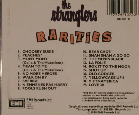 Stranglers: Rarities, 19 Tr., EMI(CDP 7 91072 2), D, 1988 - CD - 97146 - 7,50 Euro