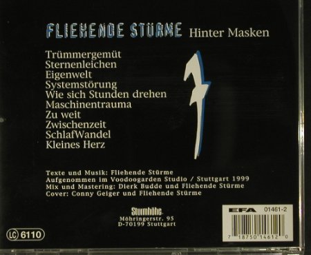 Fliehende Stürme: Hinter Masken, (Like New), Sturmhöhe (002), D, 99 Typ: CD Best.-Nr.: 97777 Preis: 12,50 Euro