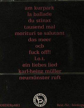 Borderpaki: Kein Platz für Poesie, FS-New, Good Night White Pride (BP-01-2), , 2006 Typ: CD Best.-Nr.: 98152 Preis: 7,50 Euro