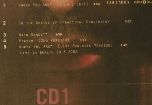 Deine Lakaien: In the Chains of, 5Tr. CD1,Digi, Chrom, D, FS-New, 2002 Typ: CD5" Best.-Nr.: 98235 Preis: 4,00 Euro