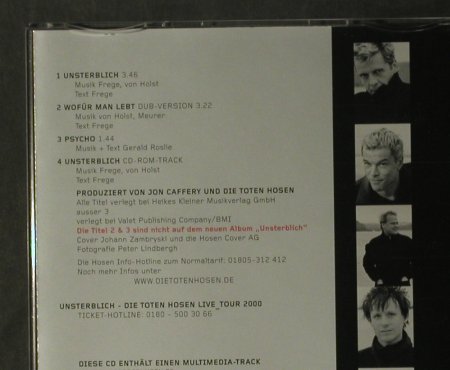 Toten Hosen: Unsterblich*2+2, JKP 38 (5245-00770-2), D, 2000 Typ: CD5" Best.-Nr.: 98763 Preis: 3,00 Euro