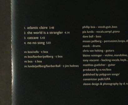 Boa,Phillip & Voodooclub: Atlantic Claire+3, Motor (855 533-2), D, 1994 Typ: CD5" Best.-Nr.: 98778 Preis: 4,00 Euro