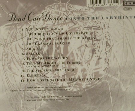 Dead Can Dance: Into The Labyrinth, 4AD(RTD 120.1993.2), D, 1993 - CD - 99080 - 10,00 Euro