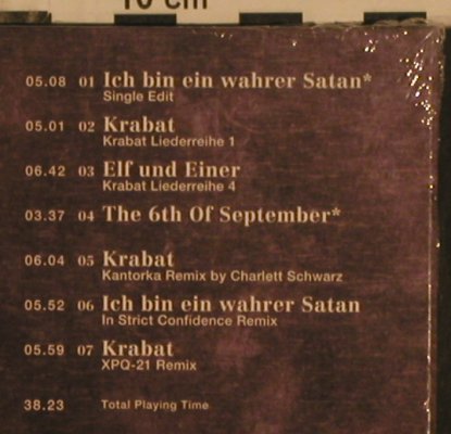 Asp: Ich bin ein wahrer Satan,Digi,Teil1, Trisol (TRI284CD), EU,FS-New, 2006 Typ: CD5" Best.-Nr.: 99828 Preis: 14,00 Euro