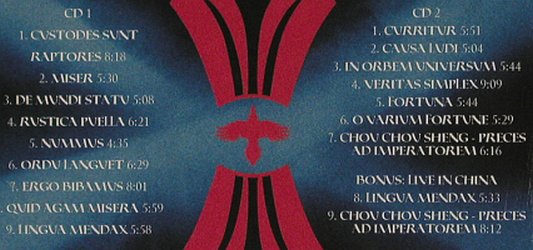 Corvus Corax: Cantus Buranus, Live i.München,Digi, Pica Music(PM0810-30), FS-New, 2010 - 2CD - 80635 - 10,00 Euro