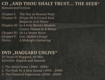 Haggard: And Thou Shalt Trust..the Seer,Digi, Nattvind Rec. (NR005), FS-New, 2011 Typ: CD/DVD Best.-Nr.: 80802 Preis: 12,50 Euro