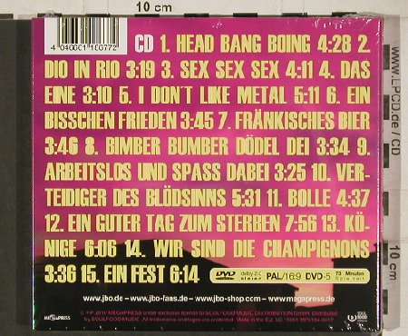 J.B.O.: 2000 Jahre J.B.O.,15Tr., Digi, Megapress(MP0104-0017), FS-New, 2010 - CD/DVD - 80854 - 10,00 Euro