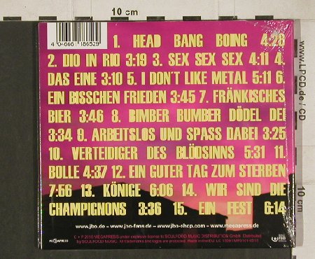 J.B.O.: 2000 Jahre J.B.O.,15Tr., Digi, Megapress(MP0101-0015), FS-New, 2010 - CD - 80949 - 7,50 Euro