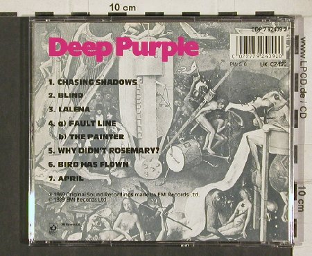 Deep Purple: Same(69), Harvest(CDP 7 92409 2), UK, 1989 - CD - 81322 - 7,50 Euro