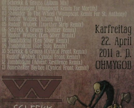 Wumpscut: DJ Dwarf Eleven, FS-New, Betonkopf (BKM Etah102), D Typ: CD Best.-Nr.: 81485 Preis: 10,00 Euro