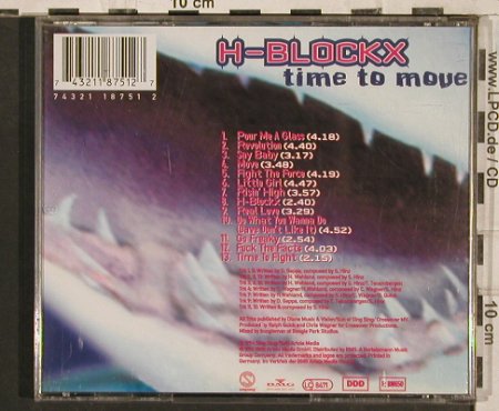 H-BlockX: Time To Move, BMG, D, 1994 Typ: CD Best.-Nr.: 83576 Preis: 5,00 Euro
