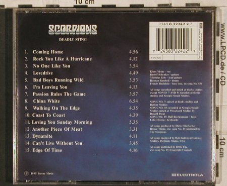 Scorpions: Deadly Sting, EMI(), NL, 1995 - CD - 83638 - 7,50 Euro