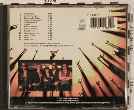 Scorpions: Face The Heat, 13 Tr., Mercury(518 280-2), F, 1993 - CD - 83640 - 5,00 Euro