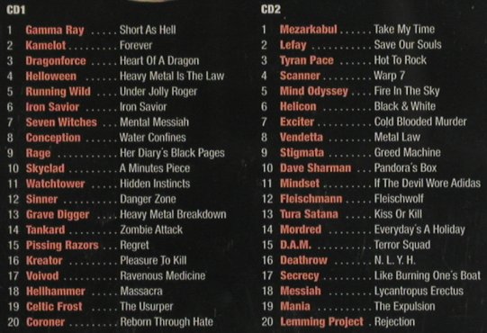 V.A.Noise Record: 40 Tr.Power of Metal , 20 Years.., Sanctuary(), UK, 2003 - 2CD - 83671 - 10,00 Euro