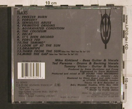 Prong: Force Fed, Southern Studios Ltd.(), F, 1987 - CD - 83781 - 12,50 Euro