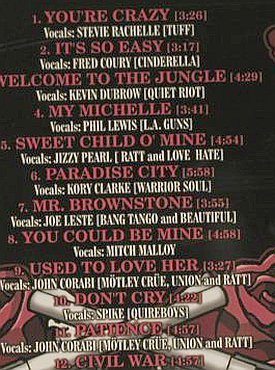 Guns n'Roses - Tribute to...: Uncivil Wars, FS-New, Mausoleum, , 2004 Typ: CD Best.-Nr.: 90767 Preis: 7,50 Euro
