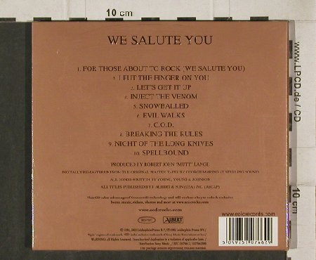AC/DC: For Those About To Rock,Digi,FS-New, Epic(510766 2), D, 03 - CD - 90769 - 10,00 Euro