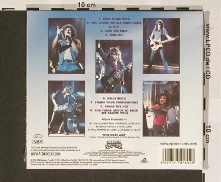 AC/DC: Who Made Who,Digi, FS-New, Epic(510 769 2), , 03 - CD - 90772 - 10,00 Euro