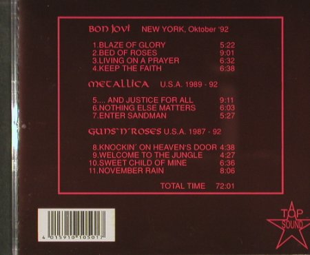 V.A.An Hour of Power-Gr.Hits Live: Bon Jovi, Metallica, Guns'n'Roses, TopSound(TS-CD 501), D,  - CD - 91464 - 12,50 Euro
