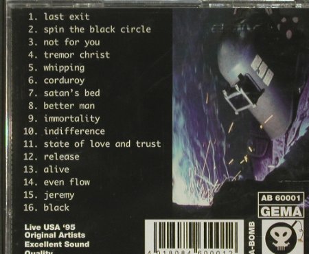 Pearl Jam: Construction 95,Live USA'95, FS-New, A-Bomb(AB 60001), D,  - CD - 92230 - 10,00 Euro