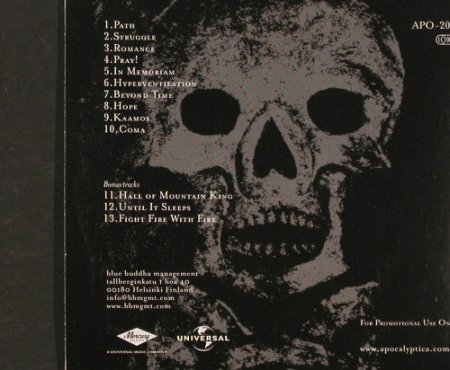 Apocalyptica: Cult,13 Tr. Promo, Digi, Mercury(APO-2000), EU, 2000 - CD - 92527 - 10,00 Euro