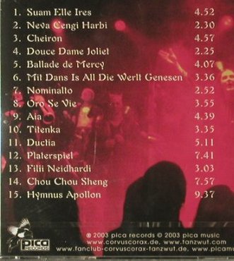 Corvus Corax: Gaudia Vite, Live, FS-New, Pica(), D, 2003 - CD - 95401 - 11,50 Euro