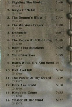 Manowar: The Hell Of Steel-Best Of, FS-New, Atlantic(7567-80579-2), D, 1994 - CD - 95761 - 10,00 Euro