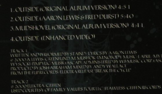 Staind: Outside*2+1+video, Flip(), D, 2001 - CD5inch - 96799 - 4,00 Euro