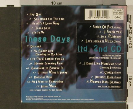 Bon Jovi: These Days, 14Tr.+5Tr,sp.Ed., Digi, PolyGram(532 644-2), , 1996 - 2CD - 96811 - 14,00 Euro