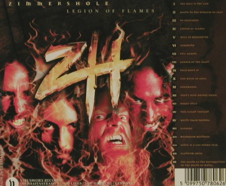 Zimmershole: Legion Of Flames, Virusworx, D Typ: CD Best.-Nr.: 96993 Preis: 7,50 Euro
