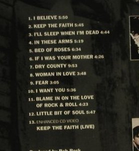 Bon Jovi: Keep The Faith, 12 Tr. +Video, Mercury(538 034-2), D, 1992 - CD - 97399 - 7,50 Euro
