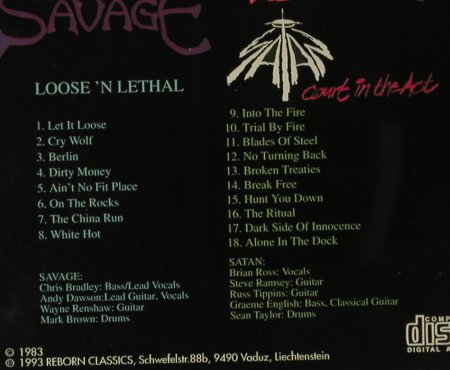 Savage - Loose 'n Lethal: Satan - Court In The Act '83, Reborn(RC 1023), , 1993 - CD - 97992 - 20,00 Euro