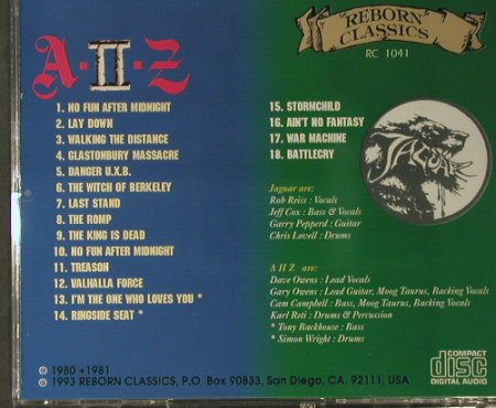 A 2 Z - The Witch Berkeley: Jaguar - Same, Reborn Classics(RC 1041), , 1993 - CD - 98029 - 20,00 Euro