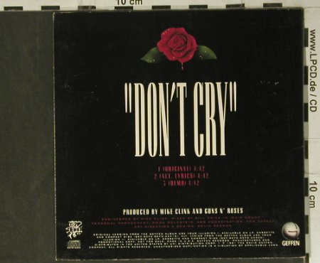 Guns N'Roses: Don't Cry*3, Promo, Digi, Geffen (PRO-CD-4232), US, 1991 Typ: CD5"gx Best.-Nr.: 98842 Preis: 10,00 Euro