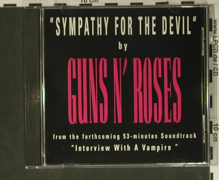 Guns N'Roses: Sympathy For The Devil, Promo,1 Tr., Geffen (PRO-CD-4709), US, 1994 Typ: CD5" Best.-Nr.: 98843 Preis: 10,00 Euro