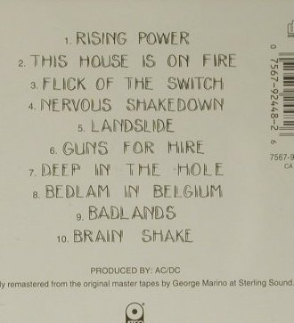 AC/DC: Flick On The Switch, remaster, Atlantic(), D, 83 - CD - 99062 - 7,50 Euro