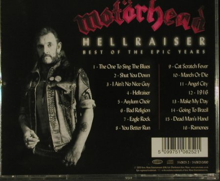 Motörhead: Hellraiser - Best Of The Epic Years, Sony(510825 2), EU, 2003 - CD - 99246 - 10,00 Euro