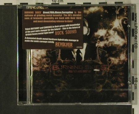 Burning Skies: Greed. Filth. Abuse. Corruption, Lifeforce(LFR 079-2), EU, 2008 - CD - 99300 - 10,00 Euro