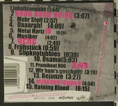J.B.O.: Head Bang Boing, Digi, FS-New, Megapress(), EU, 2007 - CD - 99310 - 10,00 Euro