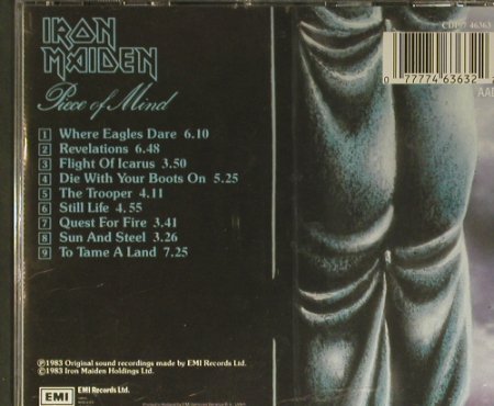 Iron Maiden: Piece Of Mind, EMI(CDP 7 46363 2), UK, 1983 - CD - 99384 - 10,00 Euro