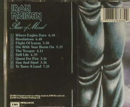 Iron Maiden: Piece Of Mind, EMI (CDP 7 46363 2), UK, 1983 Typ: CD Best.-Nr.: 99384 Preis: 10,00 Euro